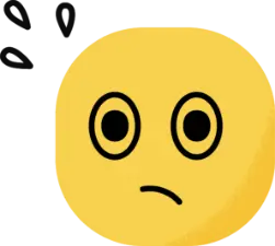 personnage jaune avec un air surpris, consterné